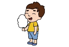 吃棉花糖的小男孩簡(jiǎn)筆畫怎么畫